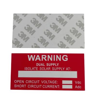 China Warning or Indication Label in PV Solar System Label Lots Solar PV Warning Label for Australia Markets Solar Notice Label for sale