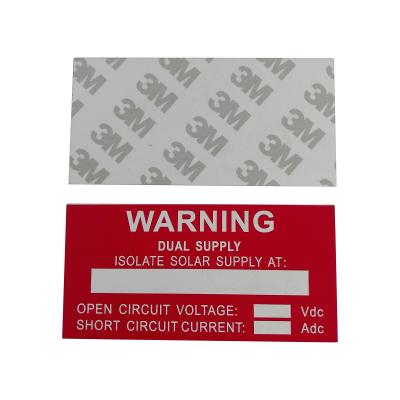 China Waterproof Solar Warning Label ABS PV Kit Solar System Warning Label Label Made in China for sale