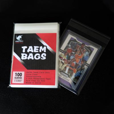 China Card Protectors 2mil Clear Resealable Team Set Bags 1000 Count for sale