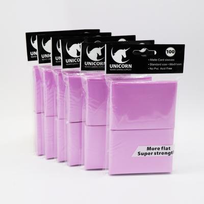 China 100counts MTG Pro Size 66X91mm Moisture Proof Hot Pink Matte Card Sleeves for sale