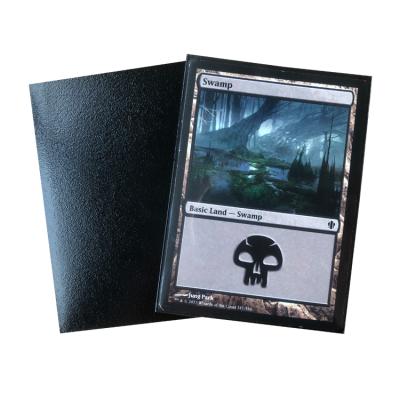 China Hot Sales 100counts MTG Size 66X91mm Premium Black Matte Card Sleeves Moisture Proof for sale