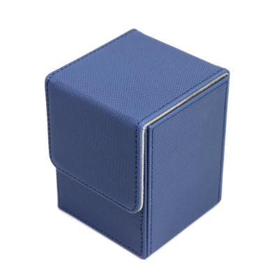 China UDB-0011 MTG YUGIOH 100+ Flip Box With Leather PU Rig Magic Box for sale