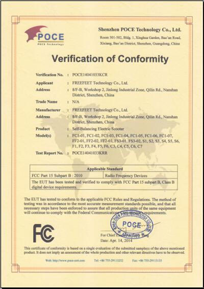 FCC - Shenzhen Freefeet Technology Co., Ltd.