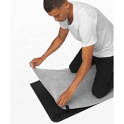 China Amzaon viable hotsell non slip custom logo printed towels non slip lulu suede yoga towel for yoga mat for sale