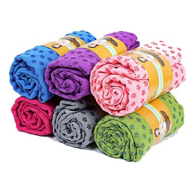 China Sustainable Customized Hot Microfiber Yoga Towel Microfiber Eco - Friendly Non Slip Custom Yoga Towel With Corner Pocket For Yoga for sale