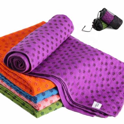 China Anti Bacterial Eco Friendly Warm Microfiber Wholesale Yoga Towel Kids Safe Non Slip Wholesale Yoga Mat Towel Yoga Towel For Mat for sale