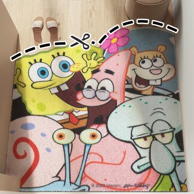 China Durable Custom SpongeBob Maker Durable Dust Proof Plastic Anti Slip Bath Mat Door Mat PVC Floor Mats For Outdoor Bath for sale