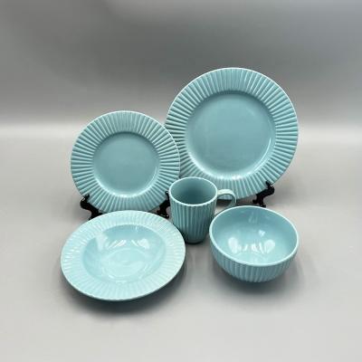 China Amazon Sustainable Wholesale 2022 Success Cheap Eco-Friendly Dinnerware Sets Unbreakable Dinnerware Sets Ceramic Dinnerware Sets for sale