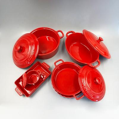 China Sustainable High Quality Ceramic Casserole Cooking Pot and Cooking Soup Stock Non Stick Cookware Set for sale