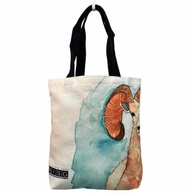 China Oversized Handled Bag of Tote Bags For Sublimation Large Tote Canvas Tote Bag Custom Logo Printed Recycled Reusable Sublimation Tote for sale