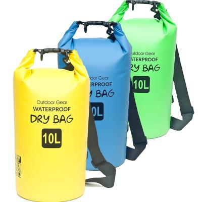 China 500D Compression Waterproof Stuff Dry Bag Compression PVC Tarpauin Cylinder Desktop Swim Bag for Beach Kayaking Rafting Boating Hiking Camping and Fishing for sale