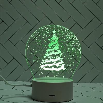 China Custom Romantic Gift Idea Christmas Decoraion Promotional Gift Sets Item 3d Led Lamp Acrylic Led Night Light for sale