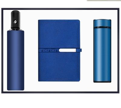 China 2021 New Product Promotional Gift Ideas Business Gift Set Umbrella and Luxury Notebook and Pen and USB Instant Promotional Items Corporate Gift Set for sale