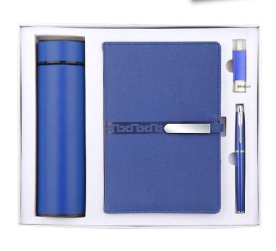 China 2021 Promotional Gifts Business Gift Set Thermos Pen Umbrella Notebook USB Men's Business Gift Set for sale