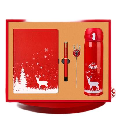 China 2021 Best New Christmas Promotional Gifts Hot Selling Unique Innvovative Notebook with Pen and Vacuum Cup Set for Xmas Gift Gifts for sale