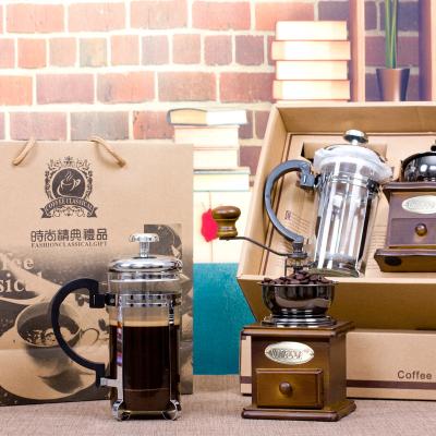 China Custom Home Use+office+travel 2022 Promotion Wedding Party Office Christmas New Year Gift Coffee Bean Grinder Gift Set for Women and Men for sale