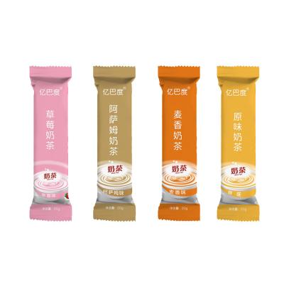 China Other Manufacturer Custom Aluminum Foil Strip Bag Roll Material Moisture Proof Small Food Milk Tea Packaging Bag for sale