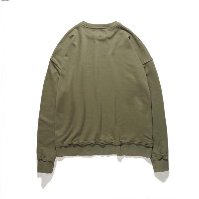 China Anti-Wrinkle Oversized High Street Round Neck Vintage Edge Washed Loose Sweatshirt for sale