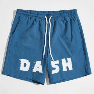 China wholesale custom Anti-wrinkle men's summer alphabet pattern shorts sports casual elastic waist nylon shorts for sale