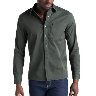 China Custom Made Men's Casual Jacket Shirt Anti-Shrink With Bamboo And Organic Cotton Design Men's Sleeve Shirt Slim Fit Ride Along Down Collar for sale