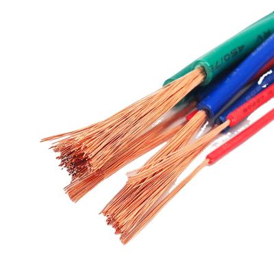 China Household Appliances Electric CE Certified Wire RV 0.5~35 mm2 Environmental Friendly PVC Insulated Flexible Single Rope Wire Factory Direct Sales for sale