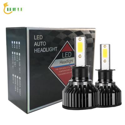 China Aluminum+PC auto lighting system automotive grade LED car 6500k bulb led light canbus H3 led headlight for sale