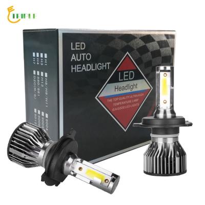 China super bright aluminum+pc car accessories led headlights h4 led bulb 2400lm 15w auto lighting system for sale