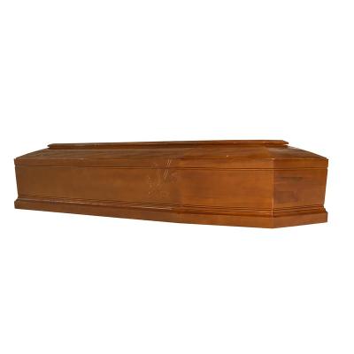 China European Style Factory Sell Funeral European Style Wooden Board Casket for sale