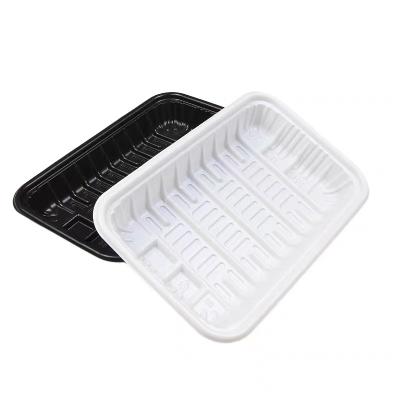 China All OEM ODM Plastic Food Tray Custom Supermarket Meat Tray Fruit Dish Eco-friendly Packaging Disposable Dishes for sale