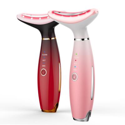 China OEM ODM Wrinkle Remover Anti Wrinkle Remove Massager Device LED Photon Vibration Neck Lifting Skin Tighten Neck Skin Care Beauty Instrument for sale