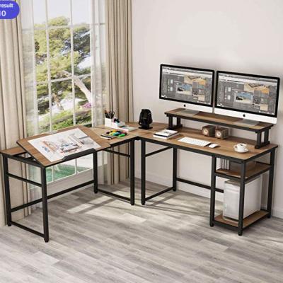 China Corner Adjustable Office Desk PC Gamer Home Office Morden Style Commercial Furniture (Height) for sale