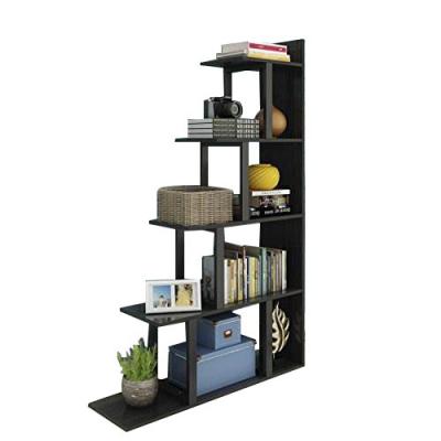 China Home Office Adjustable Modern Bookcase Ladder Style Wooden Shelf (Other) With Steel Legs for sale