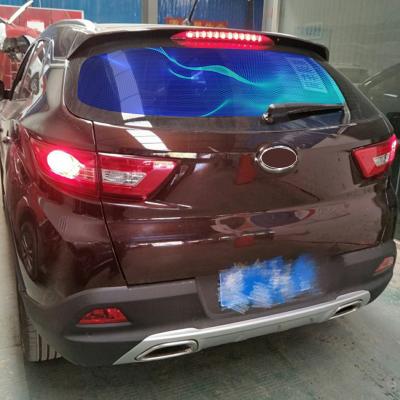 China Custom car led windows adversiting digital signage screen message display car for sale