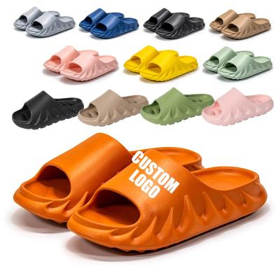 China Women's CUSHIONING Slips Custom EVA Logo Slippers Mens Inspired Slides Women Slippers Sandals Mens Summer Slippers for sale