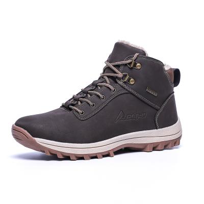 China Men's Breathable Snow Boots Waterproof Insulated Outdoor Men Hiking Shoes Fur Lined Warm Winter Boots for sale