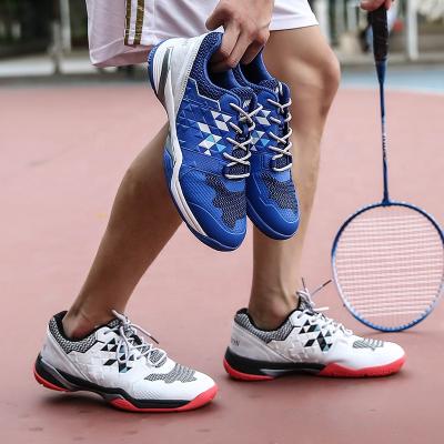 China Badminton shoes for men automatic lace breathable badminton shoes for men sport shoes men's sport shoe women training tennis sneakers for sale