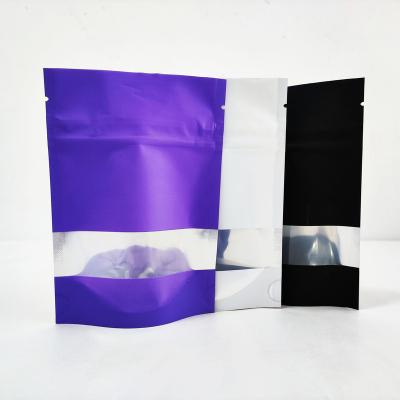 China Low Moq Recyclable Cheap Clear Transparent Window Food Holder Up Pouch Logo Printed Zipper Plastic Bags Custom Package for sale