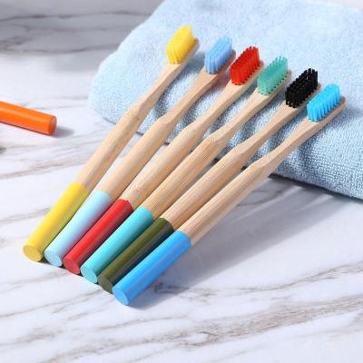 China Disposable Eco Friendly Oral Care Travel Eco Friendly Bamboo Toothbrush Natural Logo Toothbrush for sale