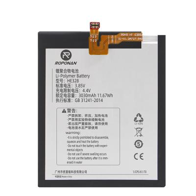 China Mobile Phone Factory Manufacture Li-ion Cell Phone Replacement Smart Battery HE328 For Noki8 Nokia 8 for sale