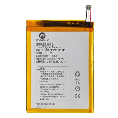 China Wholesale lithium ion mobile phone supplier Li3820T43P3h715345 2000mAh 3.85V battery for ZTE MF910/MF920 for sale