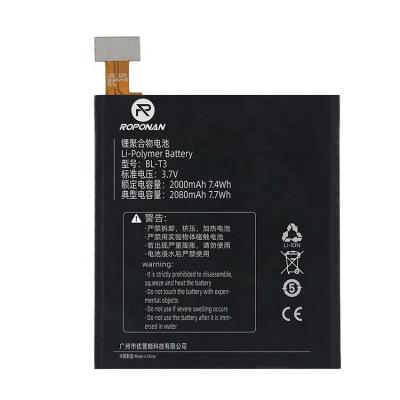 China Cell Phone China Manufacture Li-ion Polymer Rechargeable Battery BL-T3 2000mAh 3.7V For LG Mobile Phones F-100 F100L F100S P895 VS950 F100K for sale