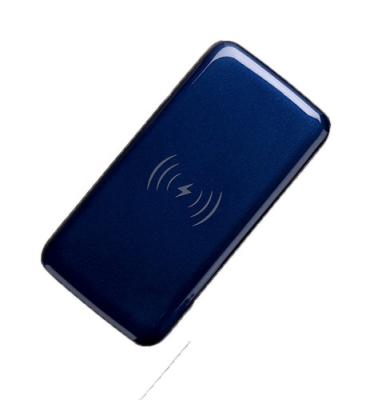 China ABS 10000mAh UV finish Dual USB Mirror Wireless Charger Sticker Power Bank 5V 2.1A for sale