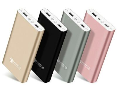 China 12000mAh Polymer Lithium Battery QC3.0  PD Fast Charging Power Bank 5V/3A 9V/2A 12V/1.5A for sale