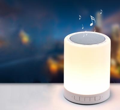 China LED Bedside Lamp and Night light Portable Bluetooth Speaker 3W LED Outdoors Mini Speaker for sale