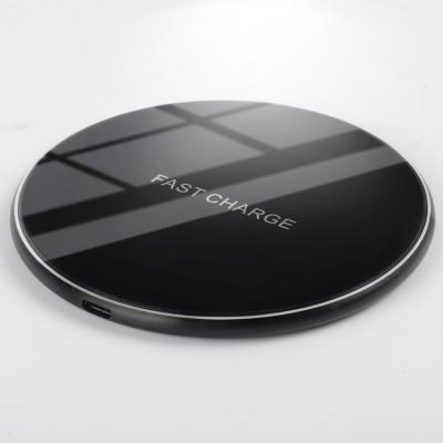 China ADC Fabric/Temper Glass/Leater Mirror Fast Charging Wireless Charger 9V 2A 10W/7.5W/5W for sale