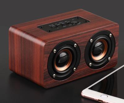 China Classic Wood Portable Bluetooth speaker 10W 1500mAh Mini bluetooth Speaker for sale