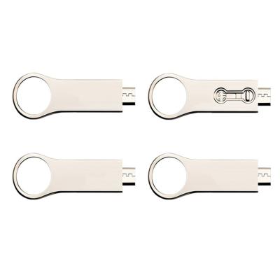 China Customized Logo Metal Swivel 2 in 1 Type C OTG USB flash Drive for Cellphone for sale