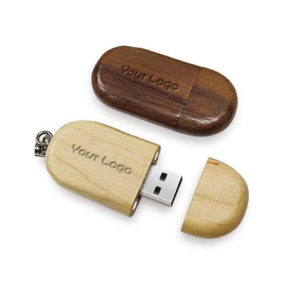 China Ovale Shape  4Gb Wooden USB flash drive With gift Packing for Wedding gifts for sale