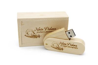 China Walnut Color Custom Wooden USB flash Drives 16Gb for Photographers for sale