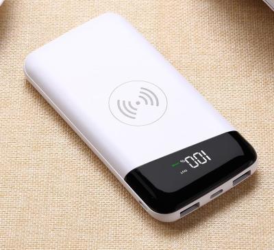 China Dual USB 6000/8000/10000mAH Polymer Lithium Battery Wireless Fast Charging Power Bank for sale